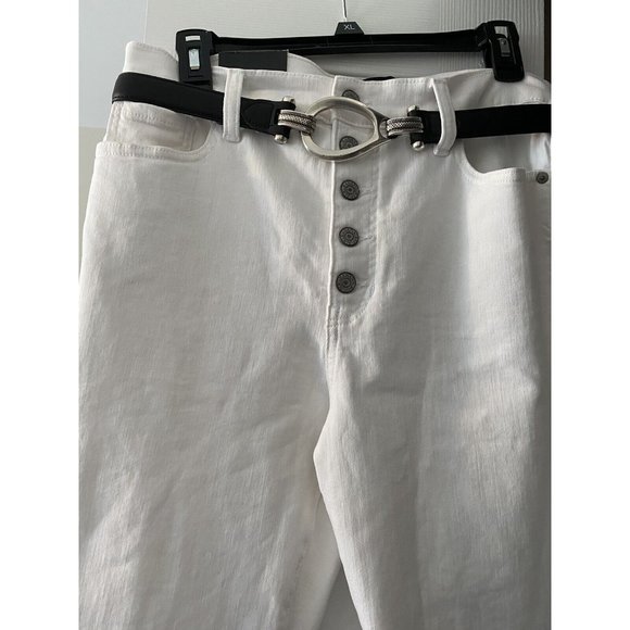 Silver Buckle Adjustable Belt Skinny Black Women's XL. Rodeo Cowboy - Picture 1 of 12